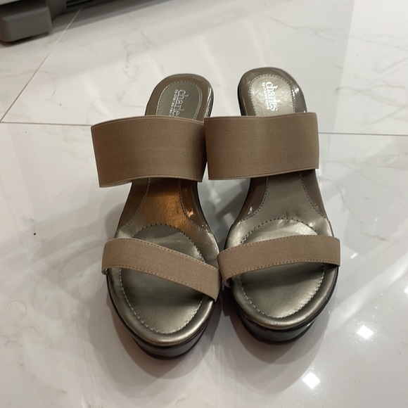 NWOT Charles by Charles David strappy slip on wedge - Picture 2 of 5